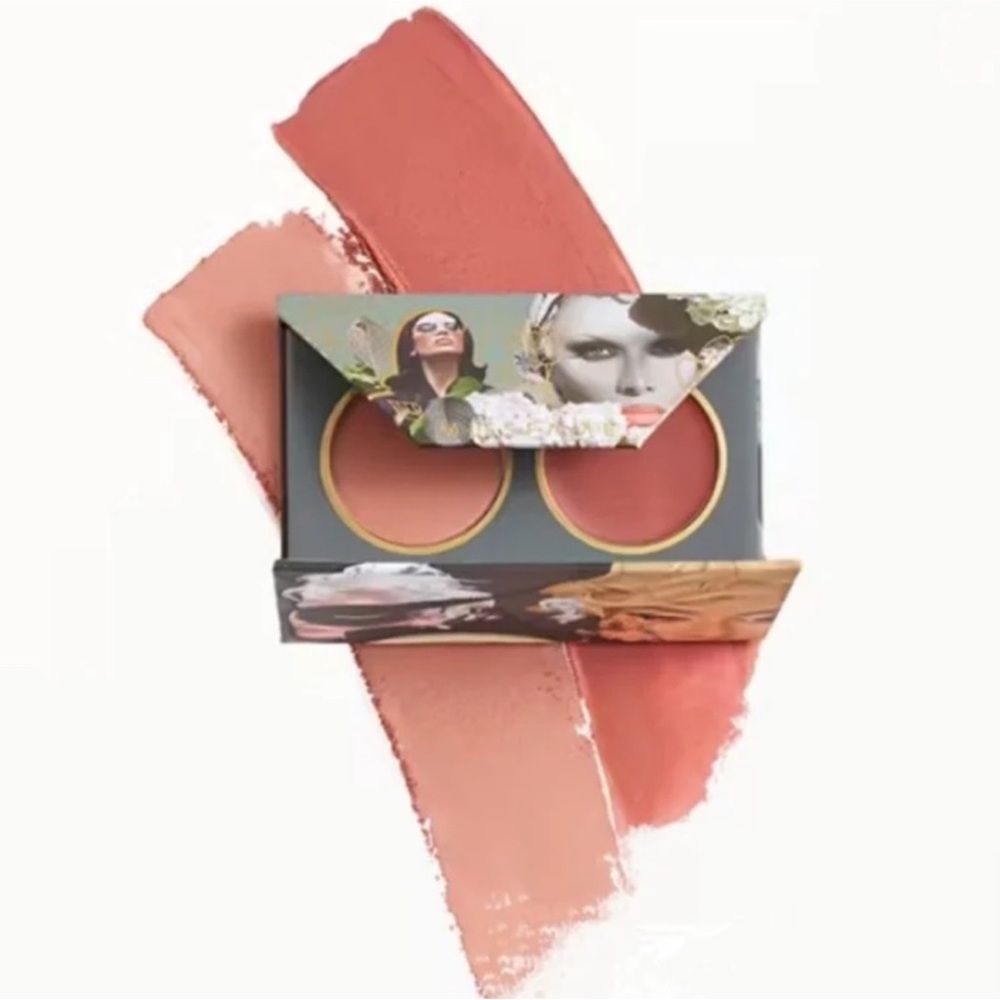 MISS FAME Crème and Powder Blush Duo and Profusion Dual End makeup Brush! New